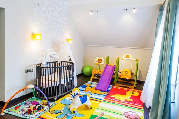 Interior Una Habitación Moderna Con Juguetes Para Niños — Foto de Stock