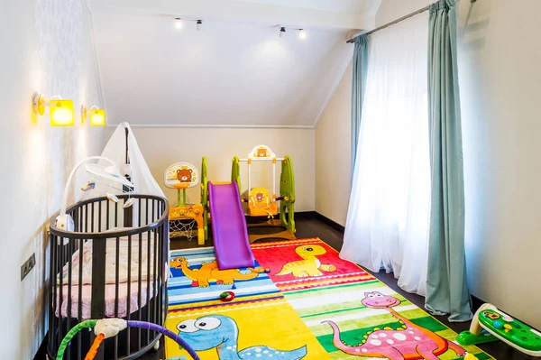 Interior Una Habitación Moderna Con Juguetes Para Niños — Foto de Stock