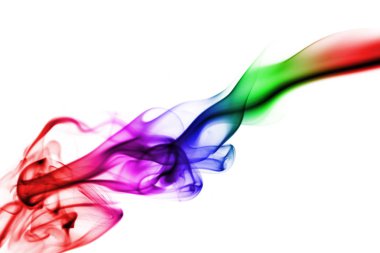 Renkli soyut duman dalga