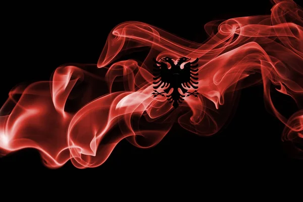 Bandera nacional de humo Alabania — Foto de Stock