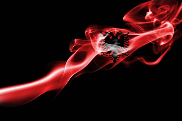 Алабания национальный флаг дыма — стоковое фото