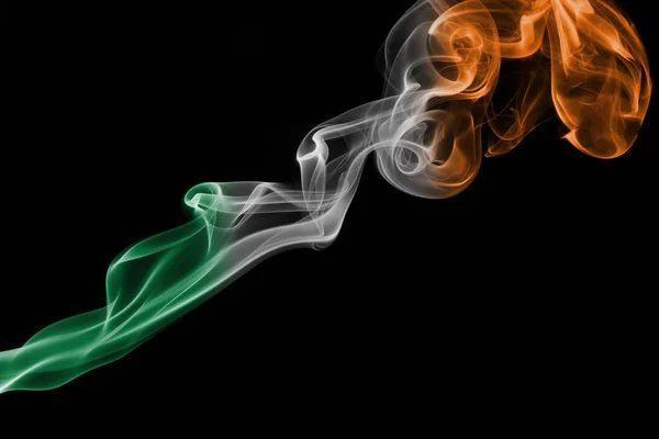 Ireland national smoke flag — Stock Photo, Image