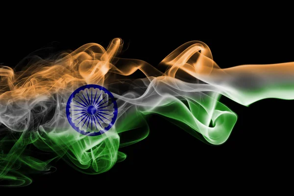 India national smoke flag — Stock Photo, Image