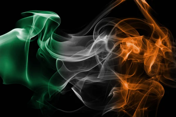 アイルランド国旗煙 — ストック写真