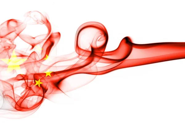 Китайский национальный флаг дыма — стоковое фото