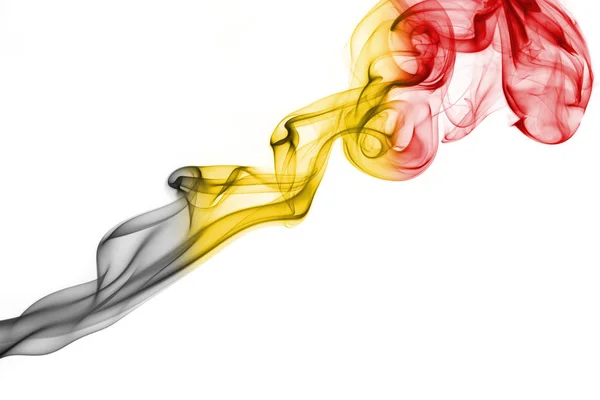 Belgien flagga rök — Stockfoto