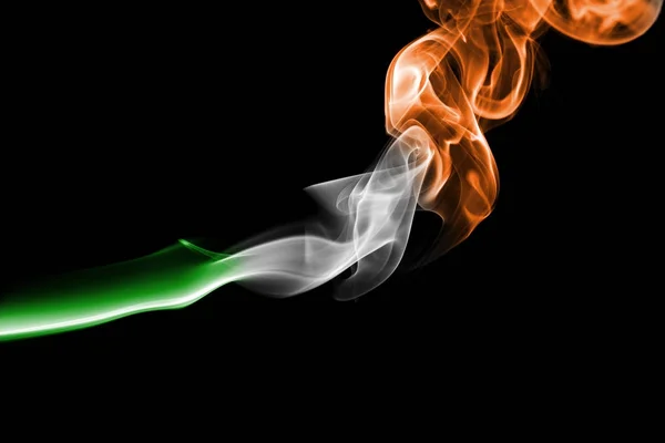 Irlanda bandera nacional de humo — Foto de Stock