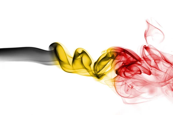 Bélgica bandera nacional de humo — Foto de Stock