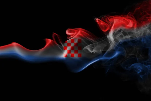Chorvatsko státní vlajka kouře — Stock fotografie
