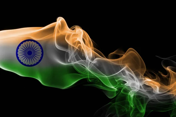 Индийский национальный флаг дыма — стоковое фото