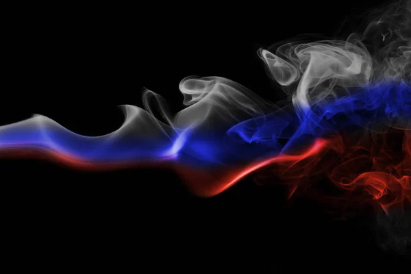 Russia national smoke flag — Stock Photo, Image