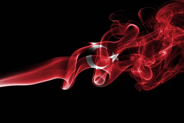 Bandera de humo nacional Turquía — Foto de Stock