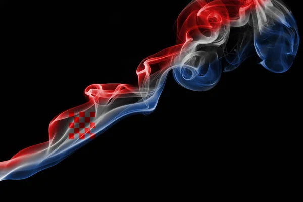 Croatia national smoke flag — Stock Photo, Image