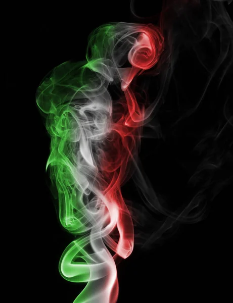 Italiy national smoke flag — Stock Photo, Image