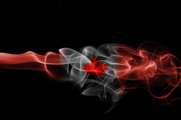 Kanada flagga rök — Stockfoto