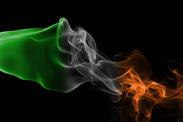 Ireland national smoke flag — Stock Photo, Image