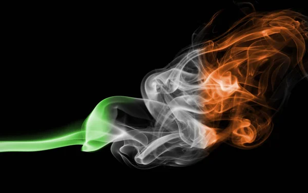 Irlanda bandeira nacional do fumo — Fotografia de Stock