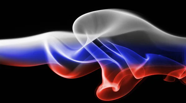 Russia national smoke flag — Stock Photo, Image