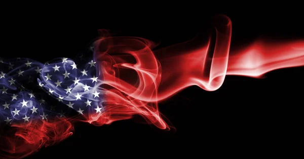 Amerikai Egyesült Államok, füst zászlaja — Stock Fotó