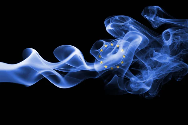 欧洲联盟欧盟烟旗帜 — 图库照片
