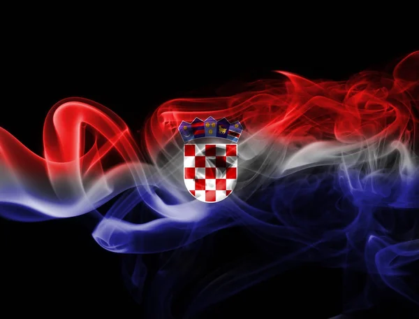 크로아티아 국기 연기 — 스톡 사진