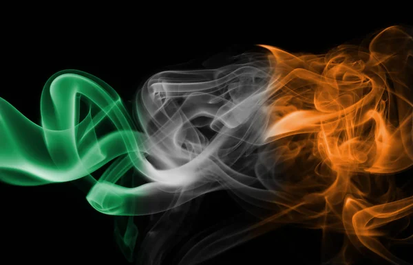 Irlanda bandeira nacional do fumo — Fotografia de Stock