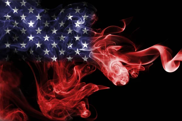 미국, 미국, 연기 국기 — 스톡 사진