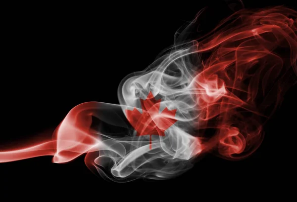 Καναδά εθνική σημαία καπνού — Φωτογραφία Αρχείου
