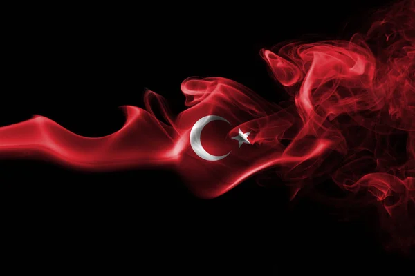 トルコ国旗煙 — ストック写真