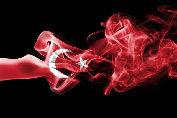 Turcja dym Flaga narodowa — Zdjęcie stockowe
