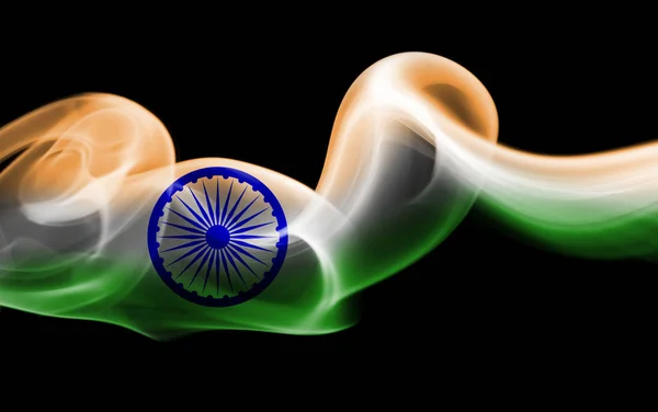 Ινδία εθνική σημαία καπνού — Φωτογραφία Αρχείου