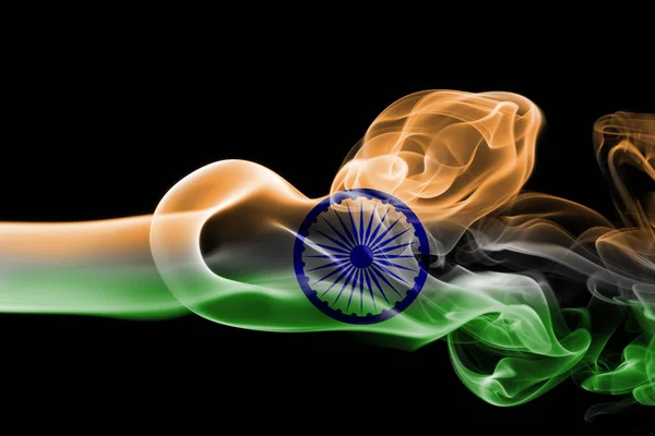 Bandera de humo nacional India — Foto de Stock