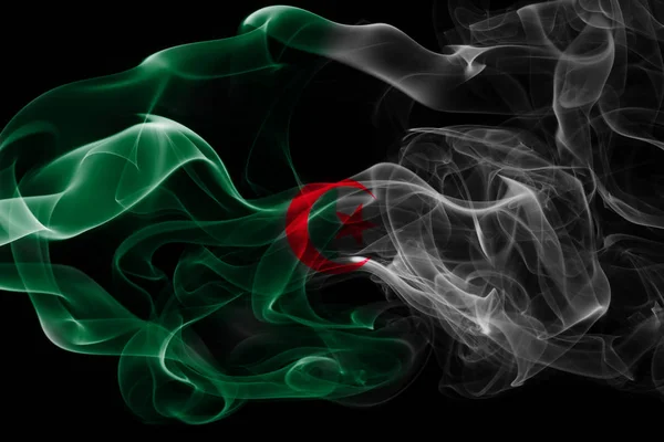 Algeriet rök flagga — Stockfoto
