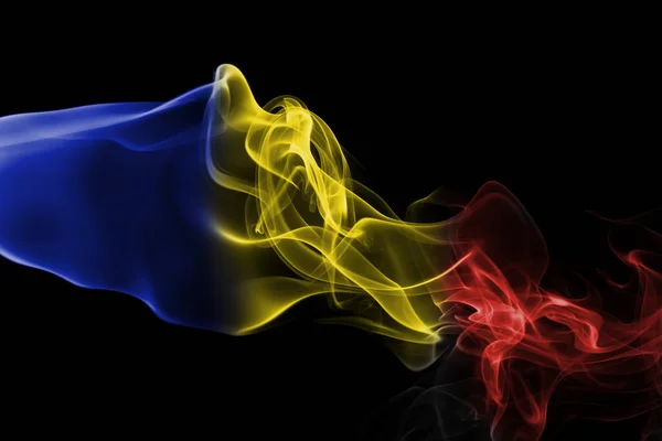 Andorra bandera nacional de humo — Foto de Stock