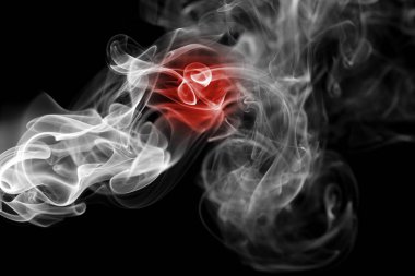 Japonya bayrağı duman