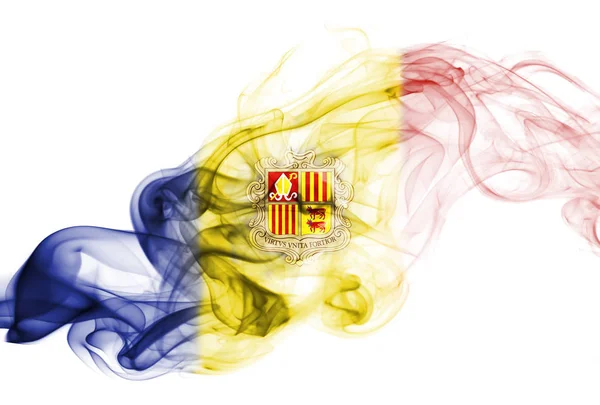 De rook vlag van Andorra — Stockfoto