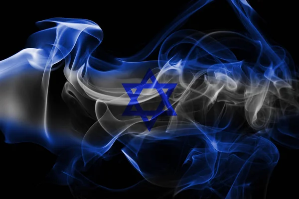 Σημαία Ισραήλ καπνού — Φωτογραφία Αρχείου