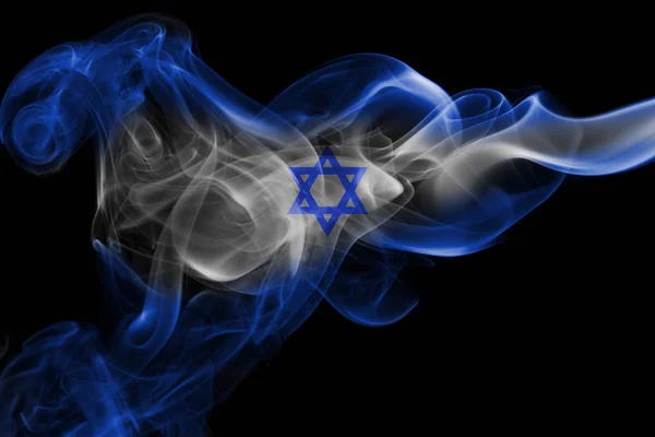 Israel national smoke flag — Stock Photo, Image