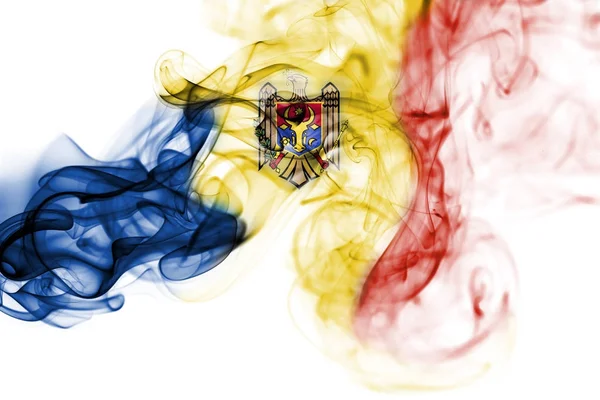 Bandeira nacional do fumo da Moldávia — Fotografia de Stock