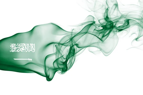 Bandiera nazionale del fumo dell'Arabia Saudita — Foto Stock