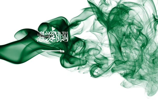 Arábia Saudita bandeira nacional do fumo — Fotografia de Stock