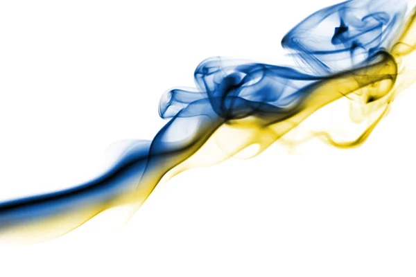 Ukrajna füst zászlaja — Stock Fotó