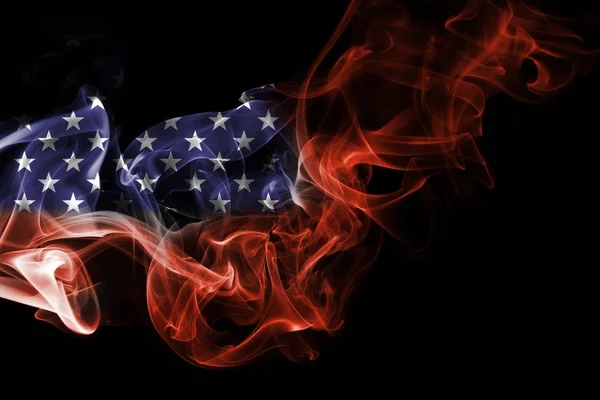 América, EE.UU., bandera nacional de humo — Foto de Stock