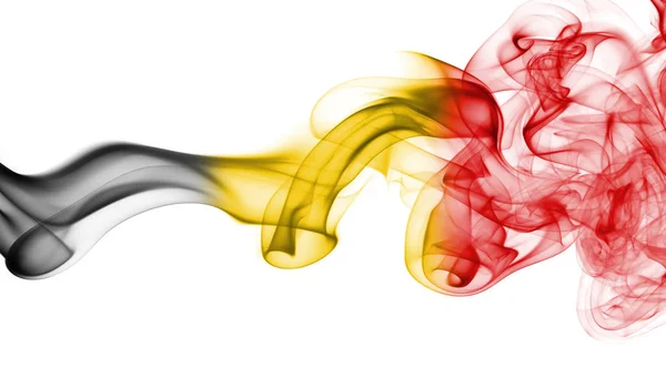 Bélgica bandera nacional de humo — Foto de Stock