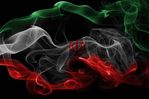 Iran national smoke flag — Stock Photo, Image