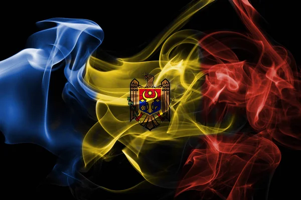 De rook vlag van Moldavië — Stockfoto