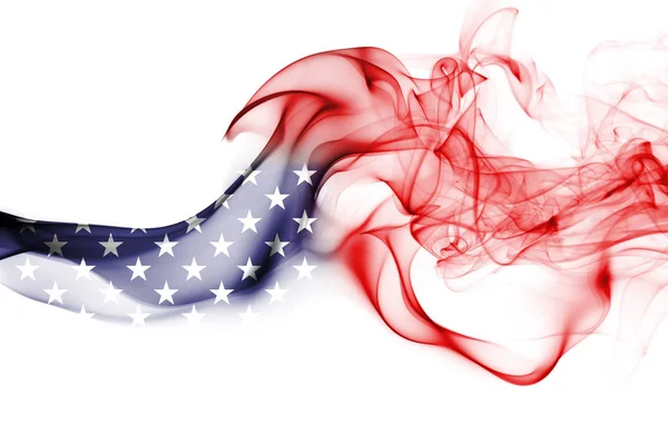 Прапор Сполучених Штатів дим — стокове фото