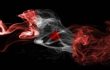 Kanada bayrağı duman