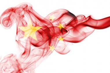 Çin bayrağı duman