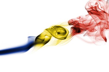 Romanya bayrağı duman